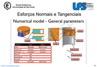 Escola Politécnica
Universidade de São Paulo

Esforços Normais e Tangenciais

roberto.souza@poli.usp.br

45

 
