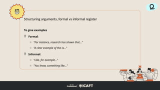 Informal Arguments PPTRUTAPROFESIONAL_June_7th. ESPACIO PARA EL APRENDIZAJE DEL INGLÉS ...