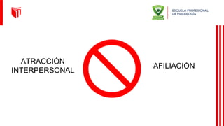 ATRACCIÓN
INTERPERSONAL
AFILIACIÓN
 