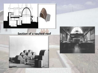 Section of a vaulted roof
 