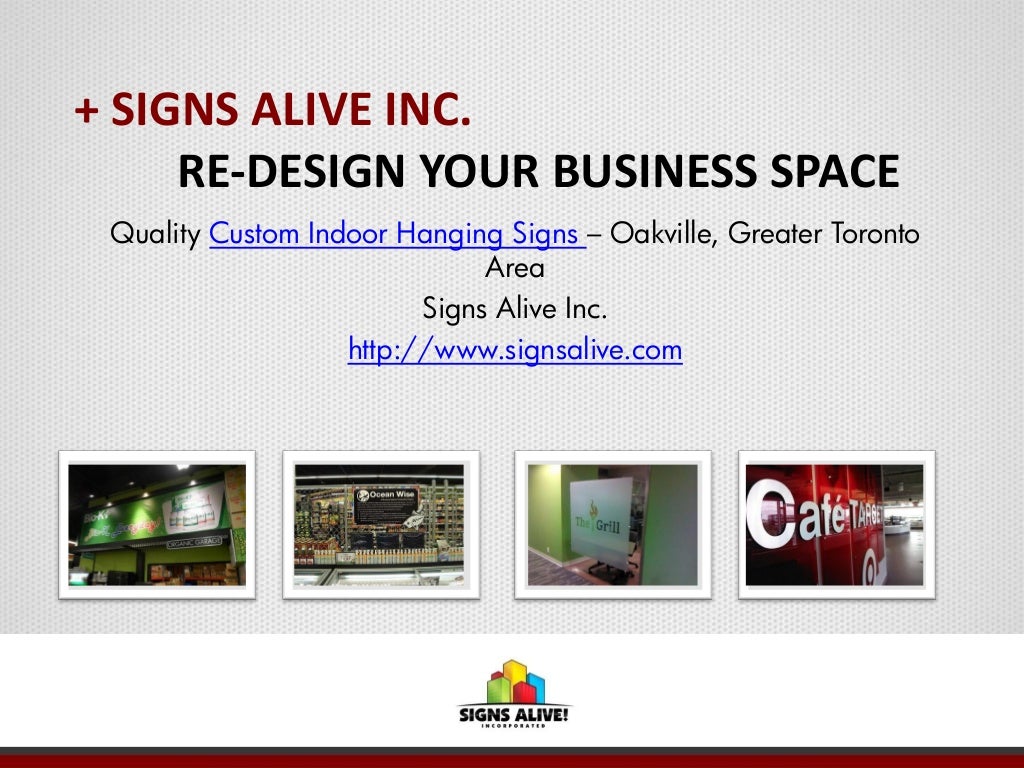 Indoor Custom Hanging Business Signs Toronto Mississauga Oakville