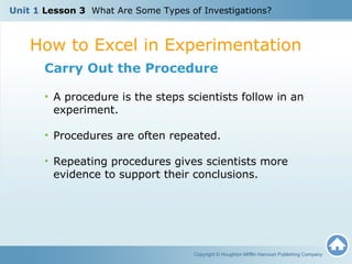 Ppt science u1 lesson 3 (types of investigation) | PPT