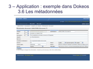3 – Application : exemple dans Dokeos
    3.6 Les métadonnées
 