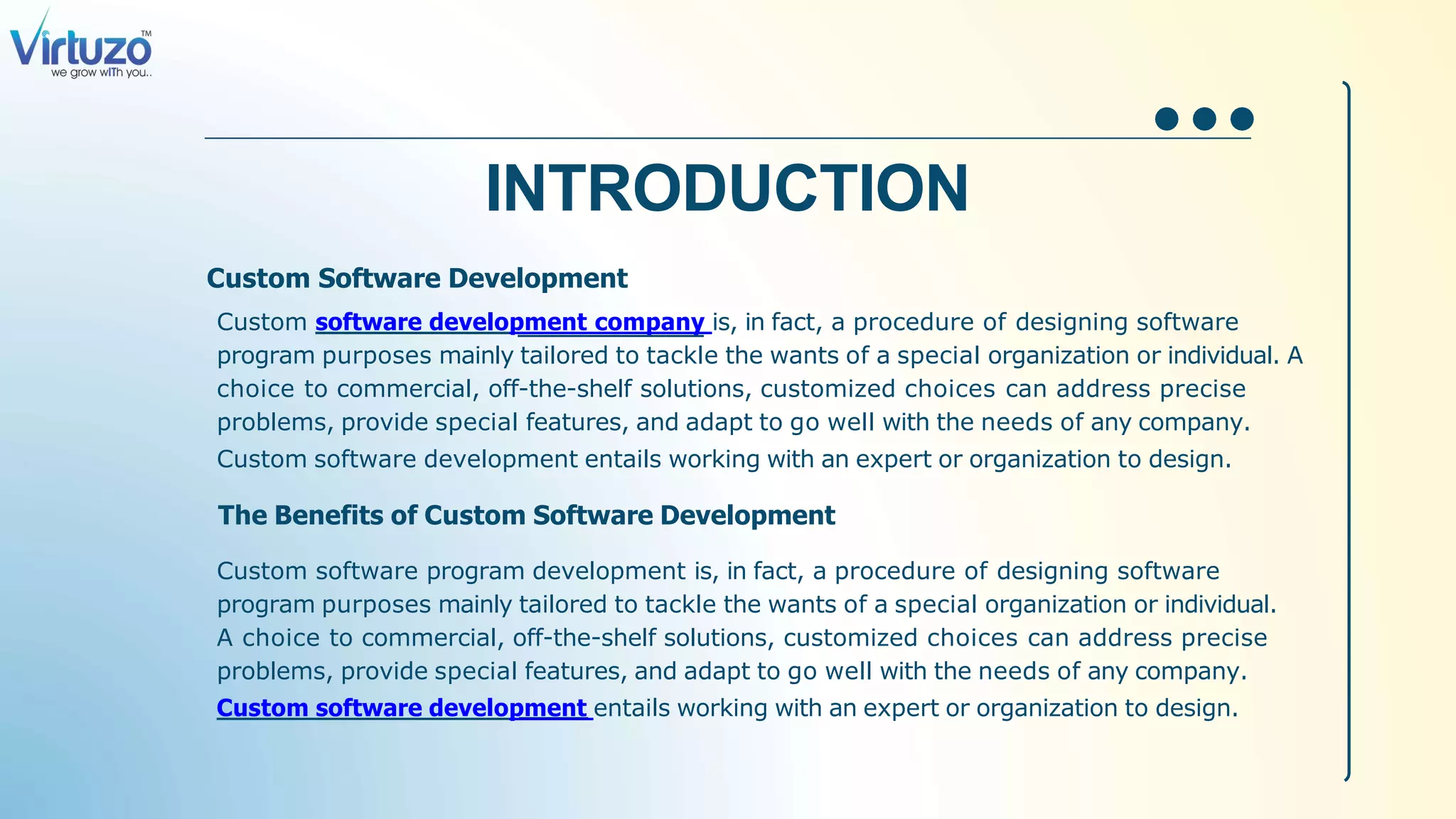 Benefits of Custom Software Development | PPTX