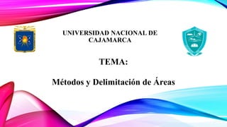 UNIVERSIDAD NACIONAL DE
CAJAMARCA
TEMA:
Métodos y Delimitación de Áreas
 