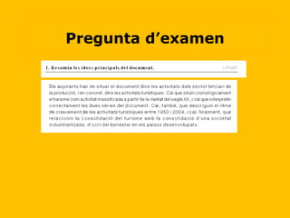 Pregunta d’examen 