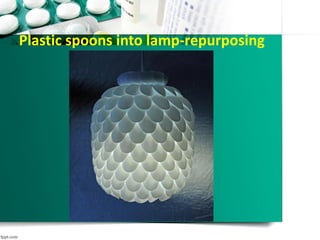 Plastic spoons into lamp-repurposing
 