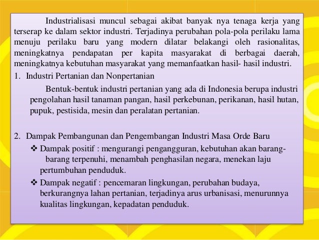 Perkembangan Masyarakat Indonesia Pada Masa Orde Baru