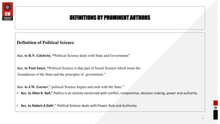 Meaning Of Political Science | PPT