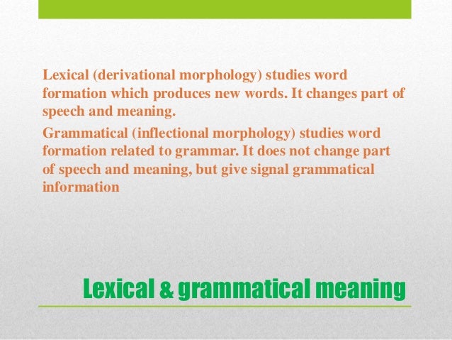 The Dimension Of Meaning