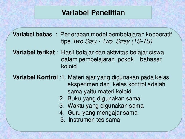 Variabel Bebas Dan Variabel Terikat Ppt seminar