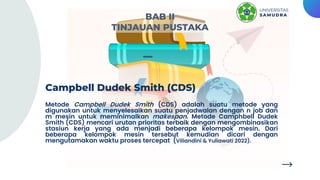 Penjadwalan Produksi Menggunakan Metode Campbell Dudek Smith untuk ...