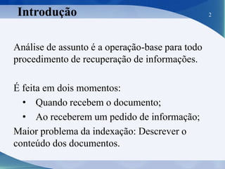Análise de Assunto | PPTX