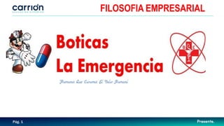 FILOSOFIA EMPRESARIAL
Pág. 1
 