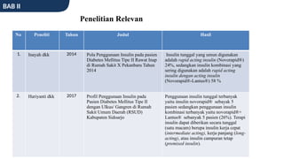Turapi Rapid GAMBARAN PENGGUNAAN INSULIN PADA PASIEN DIABETES MELLITUS TIPE II DI ...