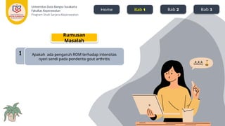 PPT SEMPRO PENGARUH ROM TERHADAP INTENSITAS NYERI SENDI pada PENDERITA ...