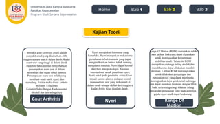 PPT SEMPRO PENGARUH ROM TERHADAP INTENSITAS NYERI SENDI pada PENDERITA ...