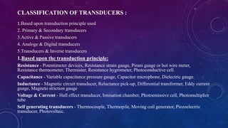 classification of Sensor & Transducer... | PDF