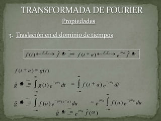 TRANSFORMADA DE FOURIERPropiedades1. Linealidad