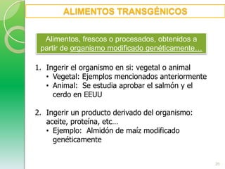 Industria y medioambienteVEG.TRANSGÉNICOS DE 1ª GENERACIÓN: RESISTENCIA  PARA AGENTES EXTERNOSSe limitan principalmente a la resistencia a herbicidas o a determinados patógenos.Resistencia a herbicidas: La soja “RoundupReady (RRS) El roundup es el herbicida de amplio espectro, más vendido en el mundo “el glifosato”. El uso del herbicida dañaría a los cultivos de ahí la aparición de la RRS.Resistencia a patógenos: Maíz B.t. Es una combinación de resistencia  taladro y al herbicida glifosato. Incorpora el gen de la endotoxina - Bt (“Bacillusthuringiensis”).12