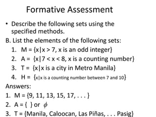 SETS FOR CLASS 7 AND 8 | PPTX