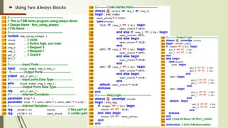  Using Two Always Blocks
 