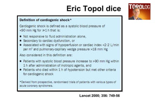 Definición Shock Cardiogénico


    IC≤2.2 l/m y POAP ≥15


¿Porqué estos valores de corte?
 