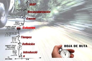 OUTCOMES en SHOCK

• Señora Moto el SC es de alta mortalidad (50-60% en
  las mejores familias), pero:
  –   Es mayor si complicaciones mecánicas
  –   ECO de JM descarta complicaciones mecánicas
  –   CS atribuido a disfunción VI >75%
  –   Habría tendencia a disminución de mortalidad en últimos
      años
       • PCI: apertura precoz de IRA
       • Manejos Cardiológicos avanzados
 