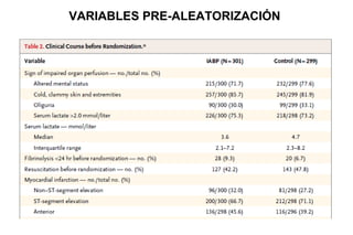 VARIABLES PRE-ALEATORIZACIÓN
 