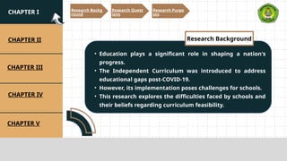 Challenges and Feasibility of Implementing Independent Curriculum in ...