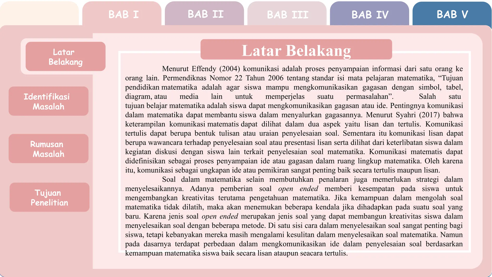 Selain Berdasarkan Data Khl Reference: Ppt Analisis Komunikasi Matematis Siswa Dalam Menyelesaikan Soal Open