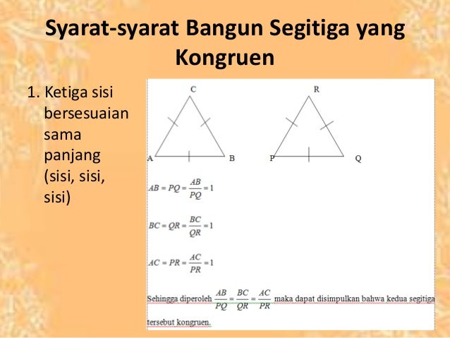 Sifat Bangun Datar  Segitiga dan Kongruensinya