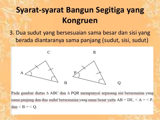 Sifat Bangun Datar Segitiga Dan Kongruensinya Sifat Bangun Datar Segitiga Dan Kongruensinya