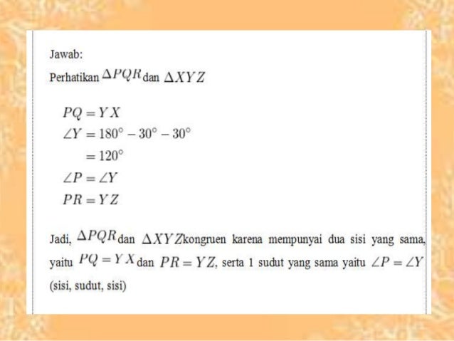 Sifat Bangun Datar Segitiga Dan Kongruensinya