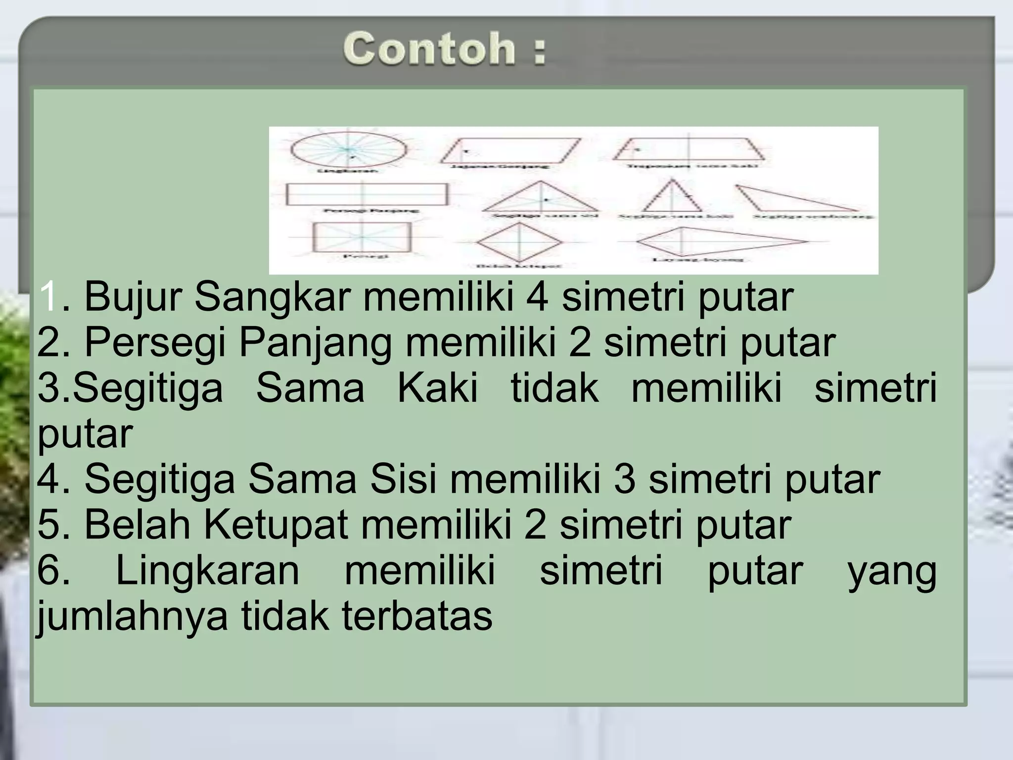 Ppt singkat simetri lipat dan simetri putar kel 14 | PPTX