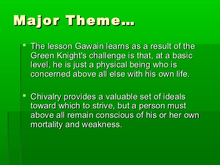 Sir gawain and the green knight themes essay
