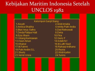 Kebijakan Maritim Indonesia Setelah
UNCLOS 1982
 