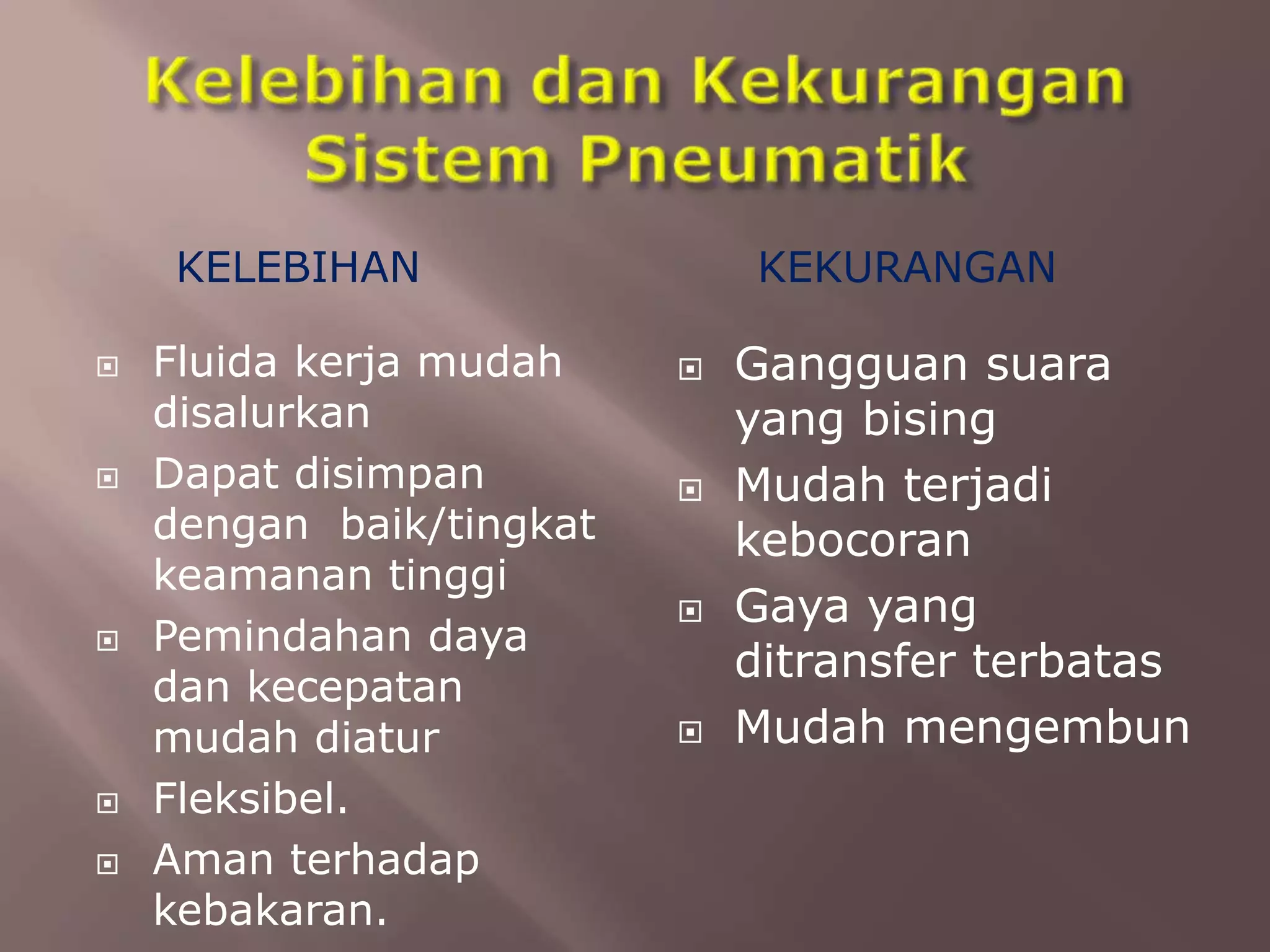 Ppt sistem hidrolik dan pneumatik