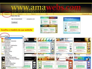 Escolha o modelo da sua website
