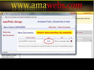 Inserir documentos da website