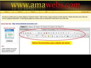 Várias ferramentas para edição de texto