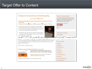 Target Offer to Content<br />11<br />