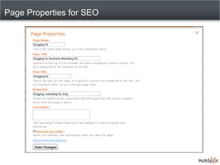 Page Properties for SEO<br />