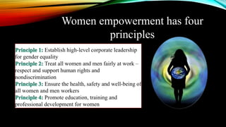 Women empowerment has four
principles
 