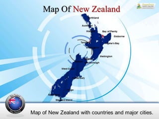 Editable Map Slides On New Zealand