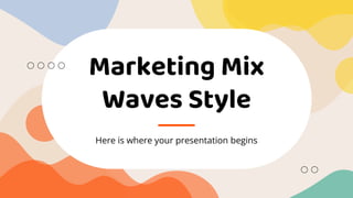 Marketing Mix
Waves Style
Here is where your presentation begins
 