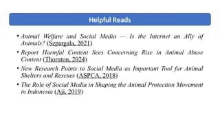 PPT on Role of social media in creating awareness for welfare of Stray ...