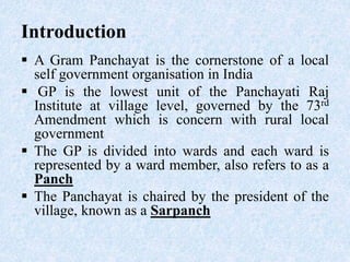 Social Welfare And The Role Of Gram Panchayat