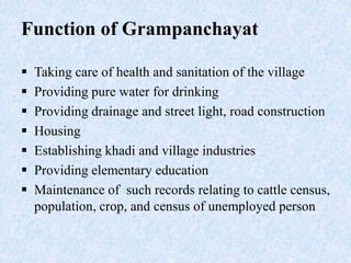 Social Welfare And The Role Of Gram Panchayat