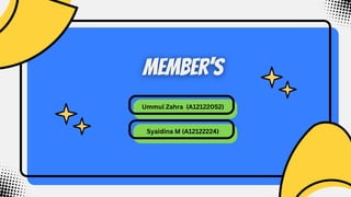 Ummul Zahra (A12122052)
Syaidina M (A12122224)
 